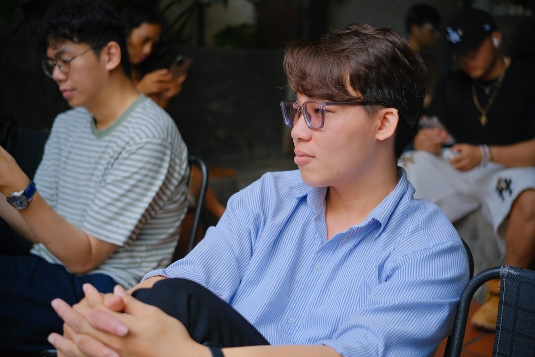 person listening attentively in conversation